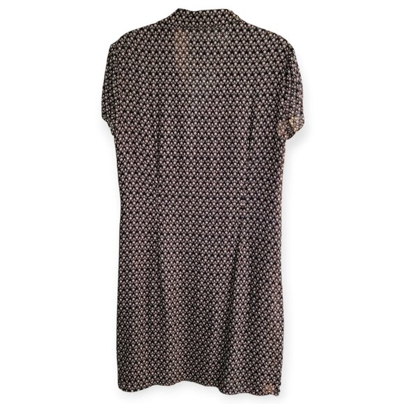 Vintage 90s Button-Front Mini Shift Dress (S/M) | Phoebe Buffay / Retro Grunge - Picture 3 of 8